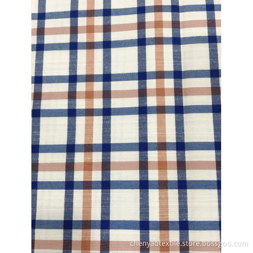 T/C(20%Cotton80%Polyester)Yarn-dyed Bamboo Plaid Fabric